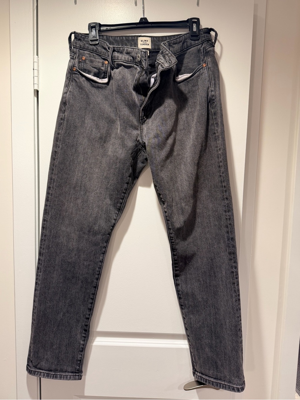 Flint and Tinder - Straight Black/Gray Men's Jeans 32x30